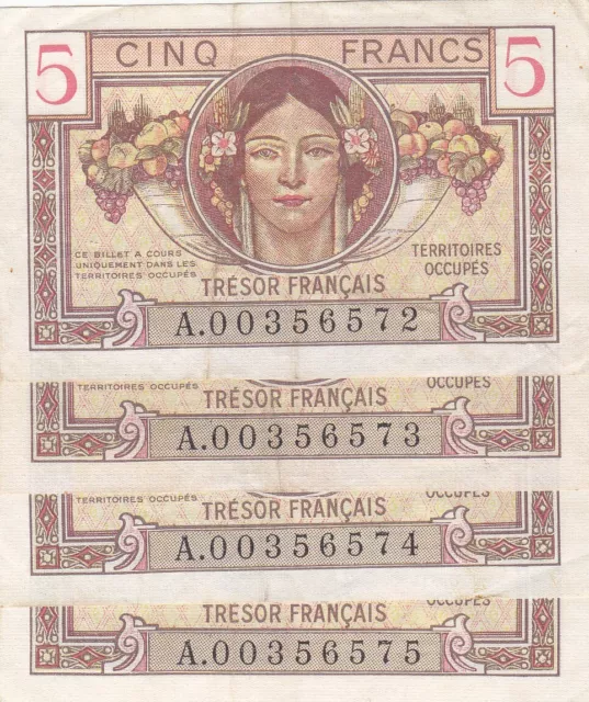 Billet 5 F Trésor Français 1947 FAY VF.29.01 n° A.00356574 3