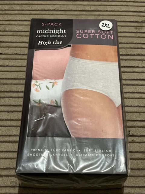 Midnight by Carole Hochman Hi Cut 5-pack Womens Intimates panties Multi  Size L 