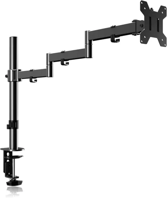 Single Monitor Stand Long, 13 to 32 inch Computer Monitor Desk Mount, Extra Lon1