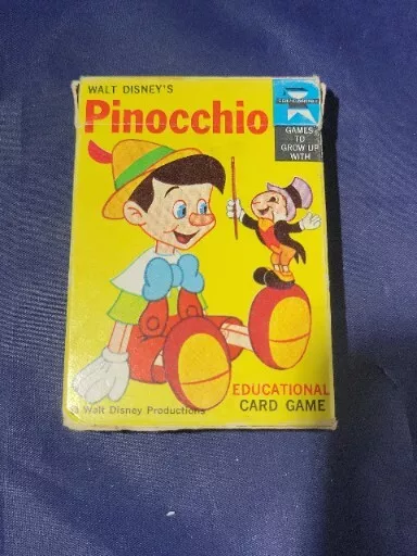 1968 Ed-u cards Walt Disney's PINOCCHIO card game set