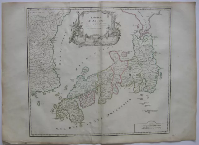 Japan Korea Ostasien Asien Sumatra Orig Kupferstich R. Vaugondy 1680  Nippon