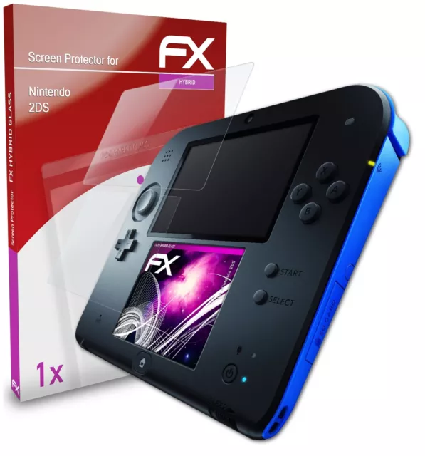 atFoliX Glasfolie für Nintendo 2DS Panzerfolie 9H Schutzpanzer