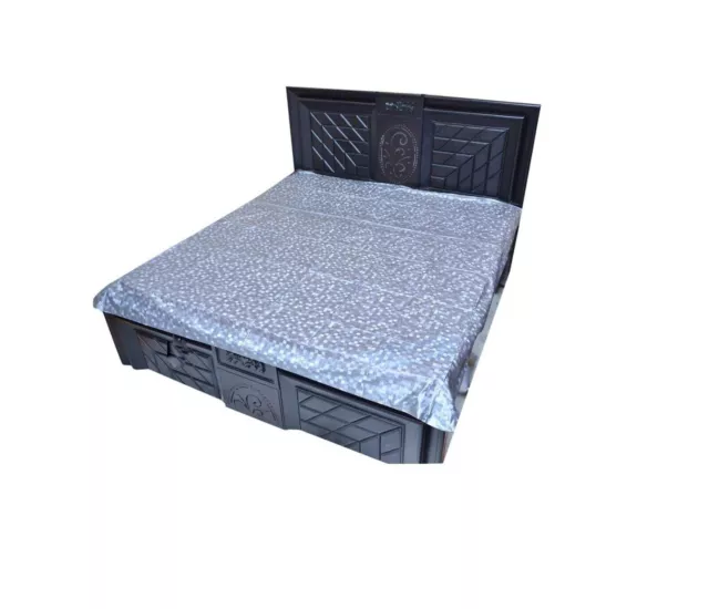 Drap de protection pour lit double lavable résistant à l'eau, gris, 6,5 x 6...