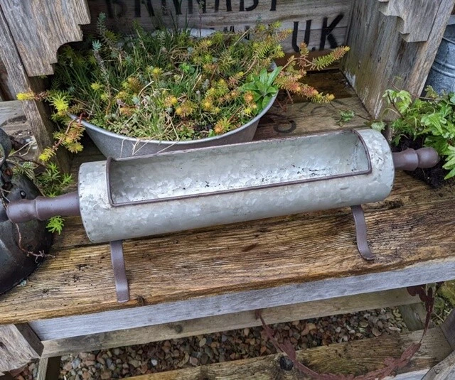 PFLANZTOPF NUDELHOLZ METALL Cottage Garten Pflanzschale Gartendeko