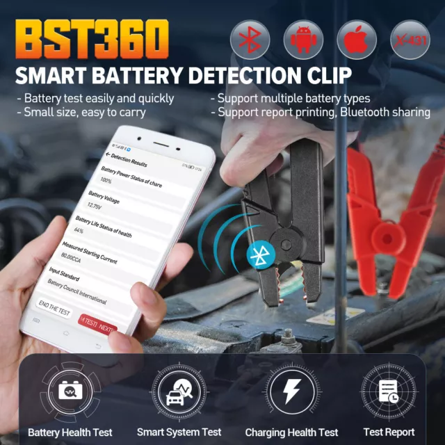 Launch BST360 Auto KFZ Batterietester Batterieprüfer PKW 6V 12V 100-2000CCA 3