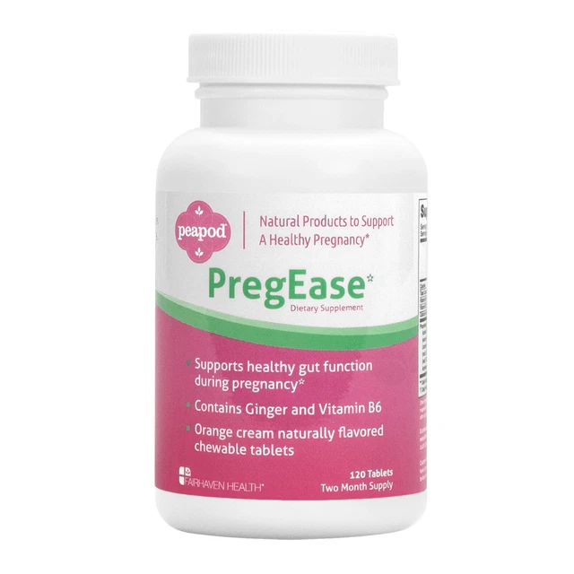Fairhaven Health PeaPod PregEase para alivio de náuseas matutinas y acidez estomacal para P