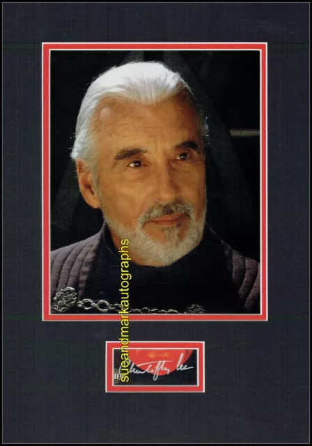 Christopher Lee Star Wars Dooku Attack Of The Clones Signed Autograph UACC RD 96