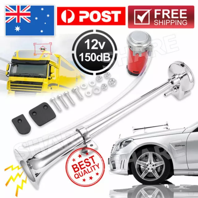 150db Car Truck Mega Train Loud Single Trumpet Air Horn Kit DC 12V Compressor AU