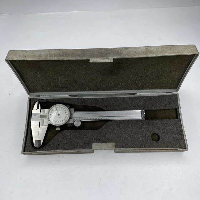 Mitutoyo 4" Dial Caliper .001" w/Case Japan