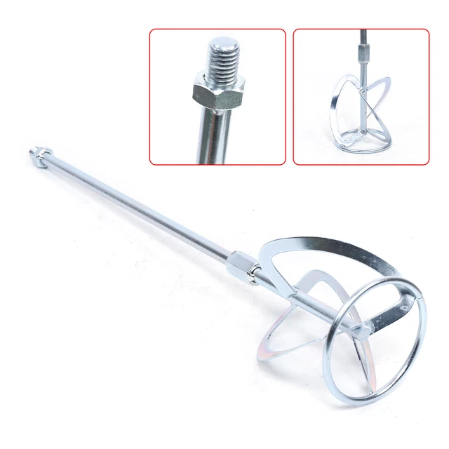 Manual Concrete Mixer Cement Paint Plaster Mixing Stirring Paddle Rod 60cm New