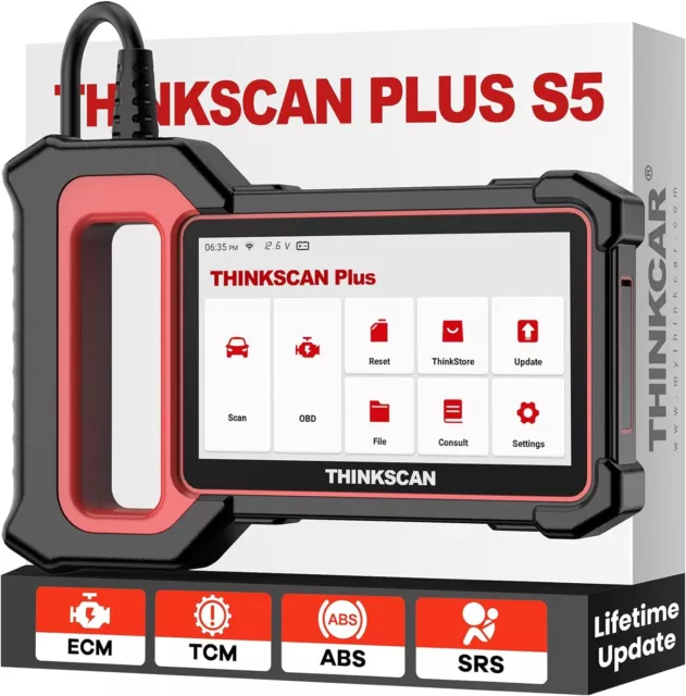 ThinkScan Plus S5 OBD2 Scanner from ThinkCar. ABS/SRS.TCM/ECM 5" Touchscreen