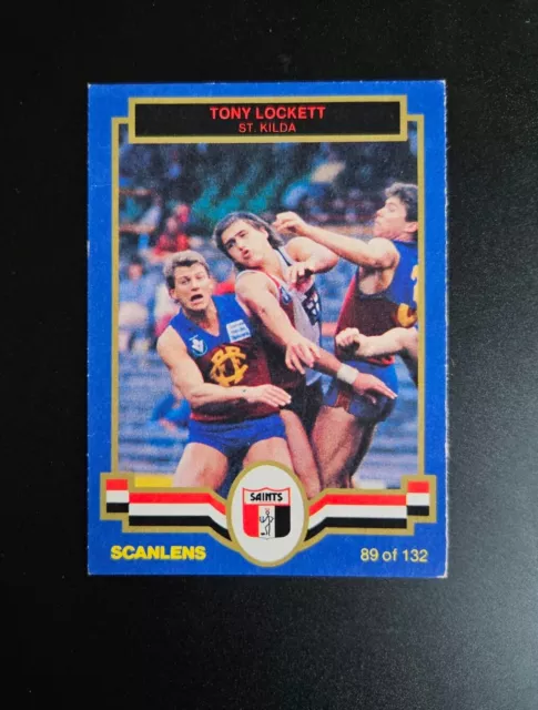 Tony Lockett 1986 Card St kilda Saints - Scanlens VFL / AFL