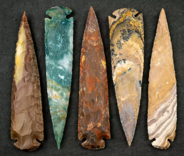 ** 8" Flint Spearhead Arrowhead Ohio Collection Project Point Knife Blade **