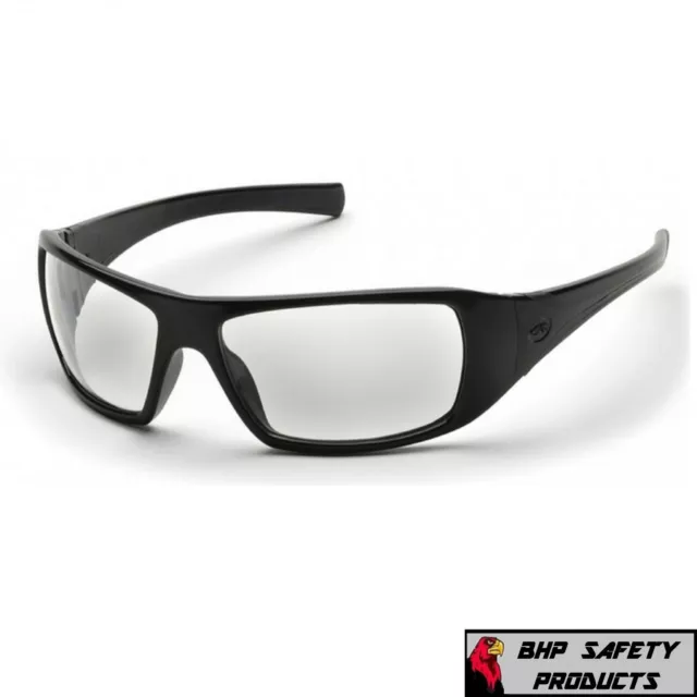 Pyramex Goliath Safety Glasses Clear Lens Black Frame Sport Work Eyewear Sb5610D