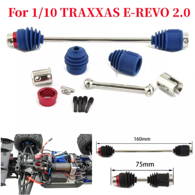 For 1/10 Traxxas 8655R Steel Front Rear Drive shafts Center  E-Revo VXL 2.0