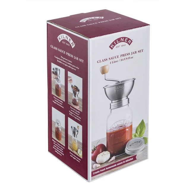 Kilner HAUSRAT Passiermühlen-/Glas-Set 3-teilig