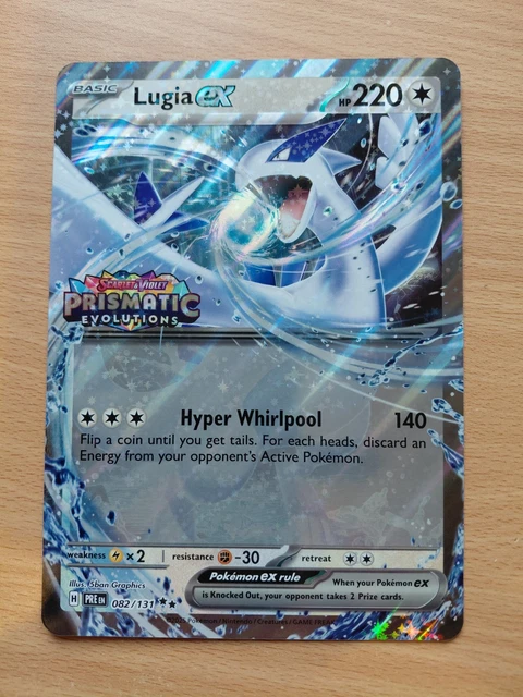 Pokémon Lugia Ex 082/131 – Évolutions Prismatiques – Carte Double Rare Foil – Collectionneur
