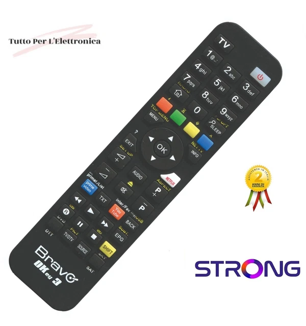 Vrbl Telecomando Strong Telecomando Universale Sostitutivo Per TV STRONG - Già Pre-programmato, Seleziona Il Tuo Modello Telecomando Generico Per Strong - Foto 9