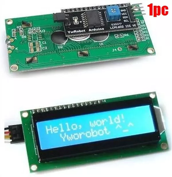Display 1602 16X2 Character IIC/I2C/TWI/SP​I Serial Interface Blue Lcd Module ws