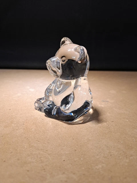 Figurine Ours Patineur En Cristal Baccarat - Signée - Objet De Collection Sportive