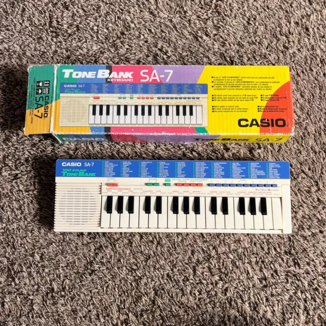 Vintage Casio Tone Bank Keyboard Sa-7