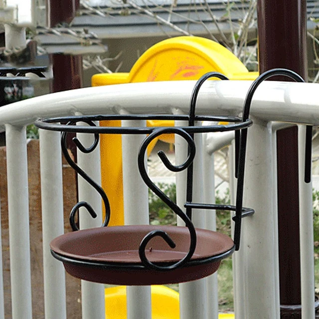 Décor à la maison Pot à fleurs suspendu, Balcon Garde-corps Pot de planteur, 4