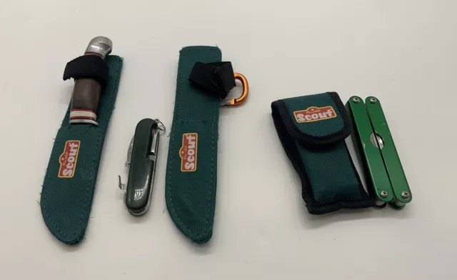 SCOUT Kindertaschenmesser mit Etui  Taschenmesser Pfadfindermesser Multifunktion