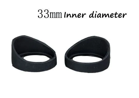 2PCS Rubber 33mm Inner Diameter Microscope Eyepiece Eye Guards Cups Shield
