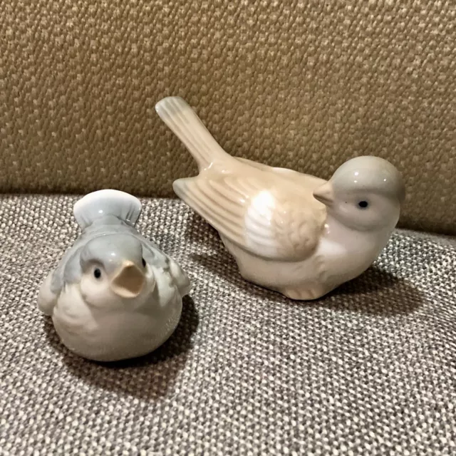 2 Vintage Otagiri Japan Porcelain birds figurines set glossy