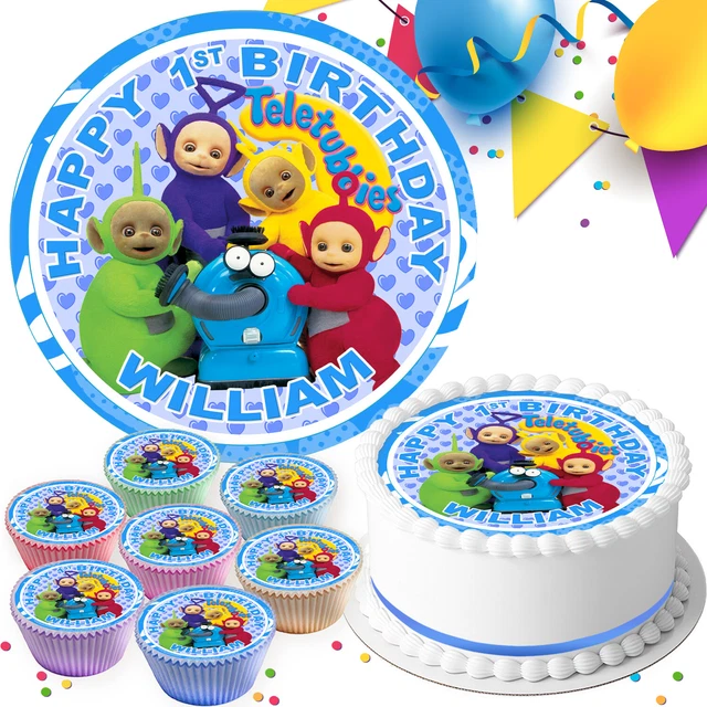 TELETUBBIES BIRTHDAY PERSONALISED Edible Cake Topper & Cupcake Toppers