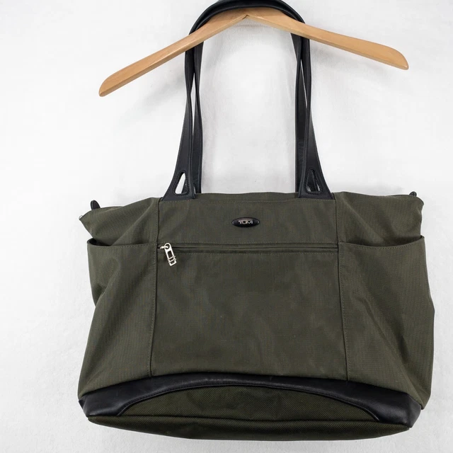 Tumi Travel Satchel Duffel Overnight Bag Green Unisex 17"x 12" x 7"