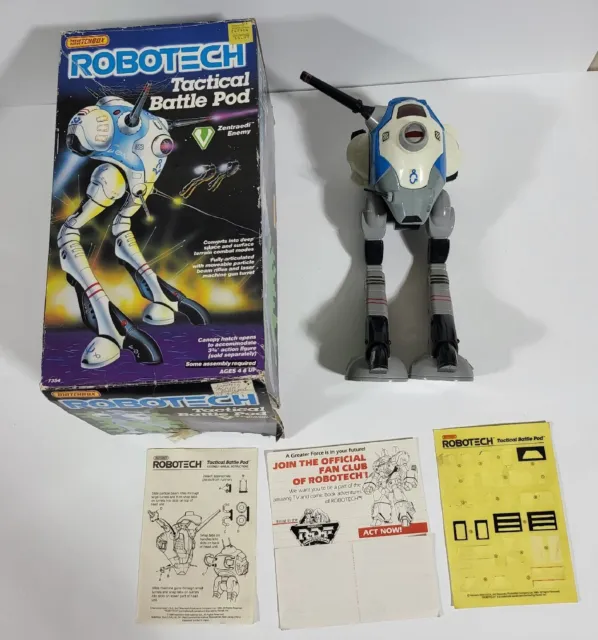 Vintage 1985 Matchbox Robotech Walker Tactical Battle Pod with Box and Figure