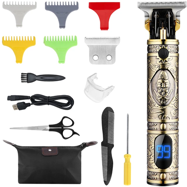 Cortadoras de pelo de acero inoxidable para hombre hombre cortador de barba cabeza de aceite