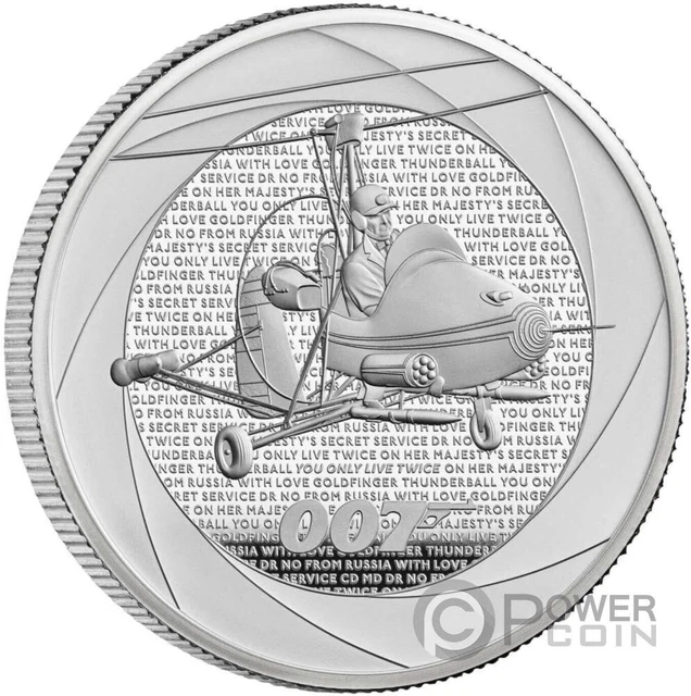 SIX DECADES OF 007 Bond 1960s Silver Coin 2 Pounds United Kingdom 2023
