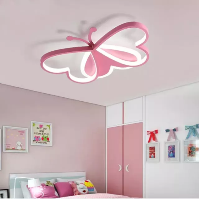 36W Acryl LED Deckenlampe Innen Dimmbar Schlafzimmer Kinderzimmer Pink Licht