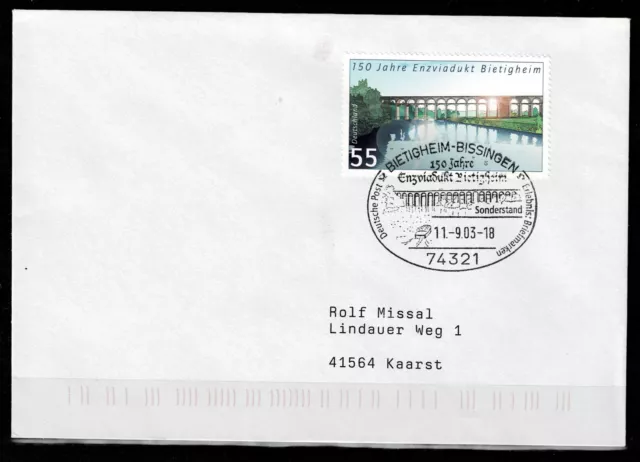 Bund MiNr. 2359 EF mit Ersttagsstempel aus 74321 Bietigheim-Bissingen (503)