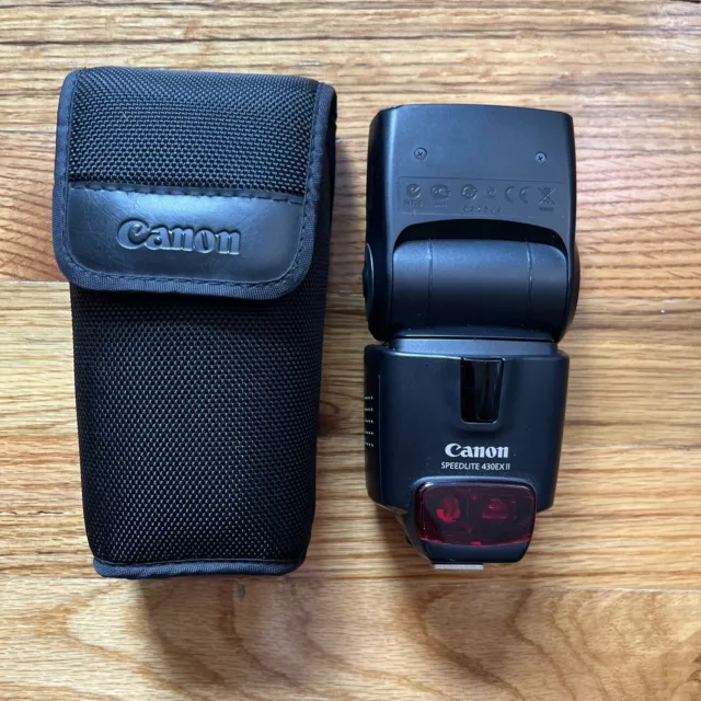 Canon Speedlite 430EX II Shoe Mount Flash With Case - Tested Works