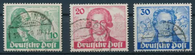 Berlin Nr. 61-63 gestempelt Goethe 1949, Mi. 180,- Euro