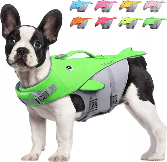LARGE Sports Style Dog Life Jacket, Reflective Whale-shape Life Flotation Vest