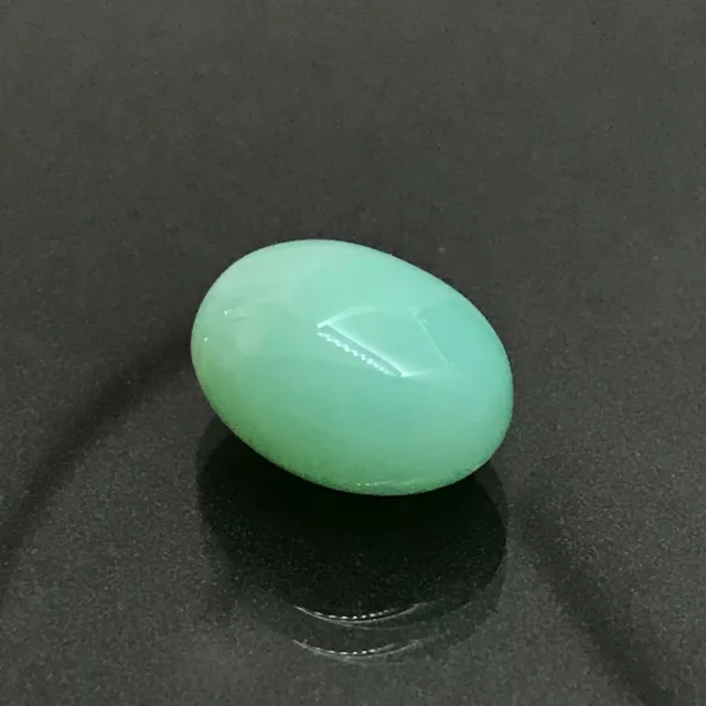 CHRYSOPRASE 10.35ct Turquoise Color Oval Cabochon 15.2x11.5x7.6mm Natural Africa 2