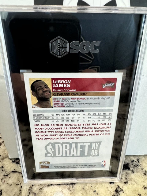 topps 221 lebron james
