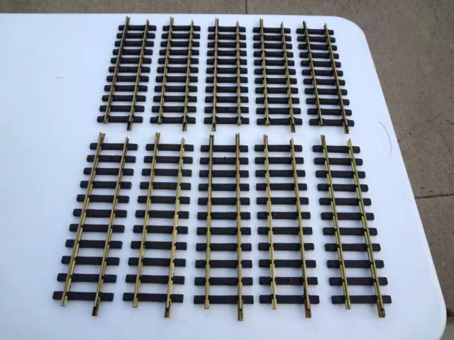 10-Pc Lot ARISTOCRAFT G Scale 12" STRAIGHT TRACK EC Bin G-2 10-Pc Lot ARISTOCRAFT G Scale 12" STRAIGHT TRACK EC Bin G-2