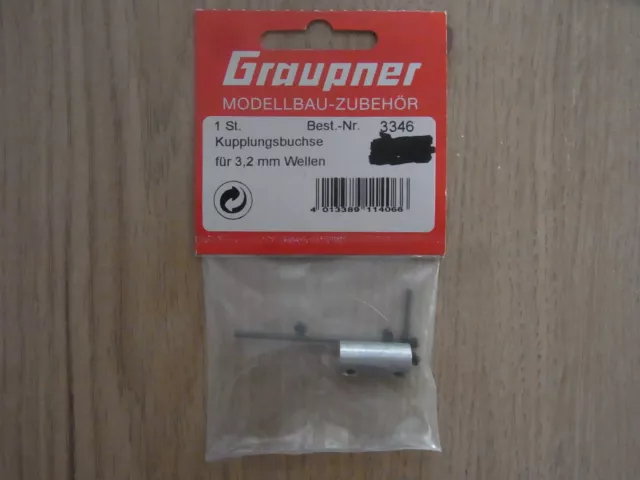 Graupner 3346 Kupplungsbuchse für 3,2mm Wellen, Neu&OVP