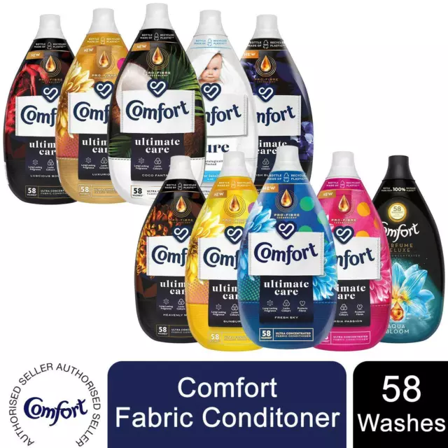 3xof870ml Comfort Ultimate Care Ultra-Concentrated Liquid Fabric Conditioner 58W