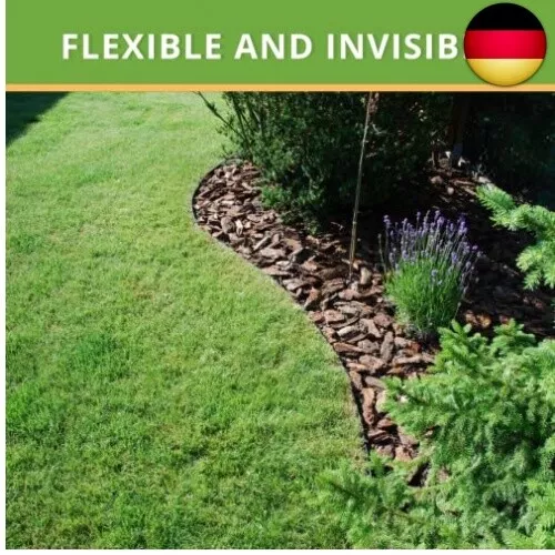 Flexible Rasenkante Kunststoff (10 m, schwarz) - Robustes Stay-in-Place Design 3