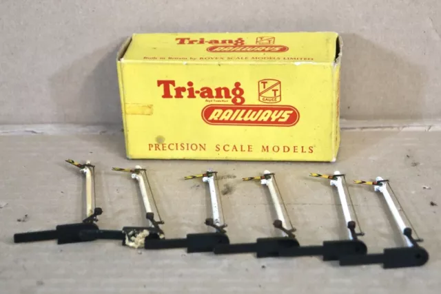 TRIANG T112D TT GAUGE 6 x DISTANT SIGNAL HAND OPERATED for TYPE B TRACK BOXED od