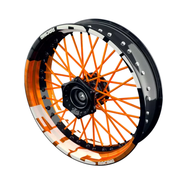 Felgenaufkleber Motorrad Wheelsticker Supermoto für KTM EXC 17" Design 7