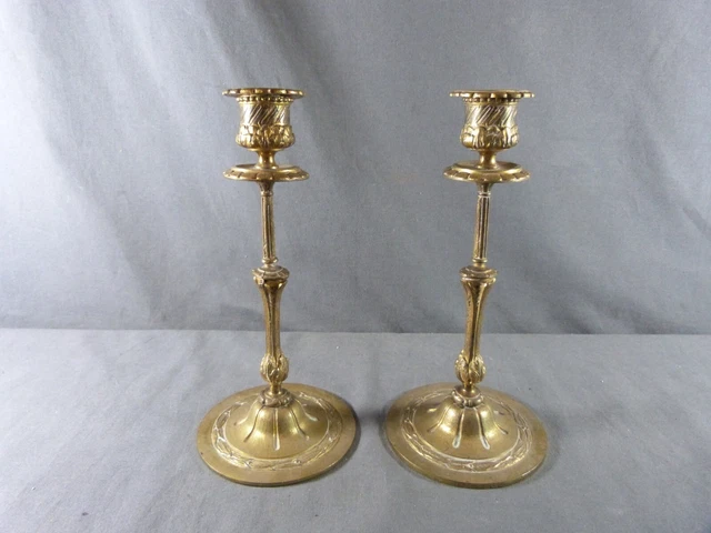 ⭐ Pair of Louis XV style candlesticks in gilt bronze ⭐