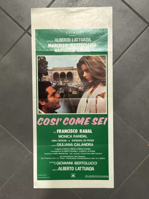 LOCANDINA ORIGINALE FILM COSì COME SEI Alberto Lattuada Marcello Mastroianni