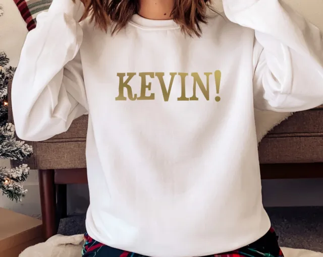 Kevin! Gold Print Christmas Sweatshirt JH030 Funny Xmas Jumper Sweater